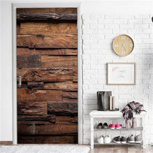 Load image into Gallery viewer, Retro Wooden Door Stickers PVC Waterproof Wallpaper For Doors