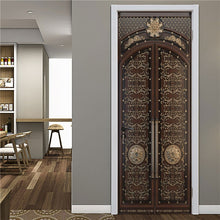 Load image into Gallery viewer, Retro Wooden Door Stickers PVC Waterproof Wallpaper For Doors