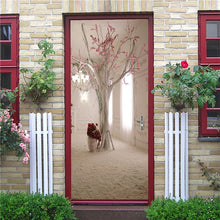 Load image into Gallery viewer, Retro Wooden Door Stickers PVC Waterproof Wallpaper For Doors
