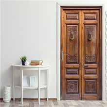 Load image into Gallery viewer, Retro Wooden Door Stickers PVC Waterproof Wallpaper For Doors