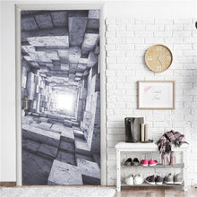 Load image into Gallery viewer, Retro Wooden Door Stickers PVC Waterproof Wallpaper For Doors