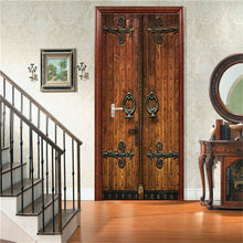 Load image into Gallery viewer, Retro Wooden Door Stickers PVC Waterproof Wallpaper For Doors