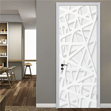 Load image into Gallery viewer, 2PCS/Set Black Geometric Door Sticker Home Decor Self Stick Wallpaper