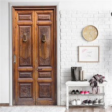 Load image into Gallery viewer, 2PCS/Set Black Geometric Door Sticker Home Decor Self Stick Wallpaper