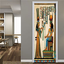 Load image into Gallery viewer, 2PCS/Set Black Geometric Door Sticker Home Decor Self Stick Wallpaper