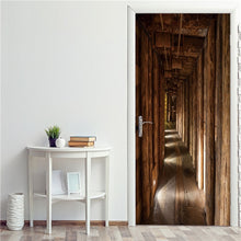 Load image into Gallery viewer, 2PCS/Set Black Geometric Door Sticker Home Decor Self Stick Wallpaper