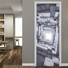 Load image into Gallery viewer, 2PCS/Set Black Geometric Door Sticker Home Decor Self Stick Wallpaper