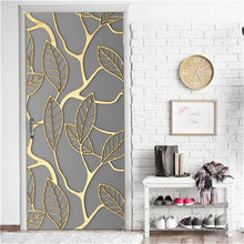 Load image into Gallery viewer, 2PCS/Set Black Geometric Door Sticker Home Decor Self Stick Wallpaper