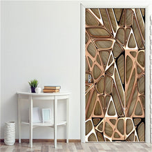 Load image into Gallery viewer, 2PCS/Set Black Geometric Door Sticker Home Decor Self Stick Wallpaper