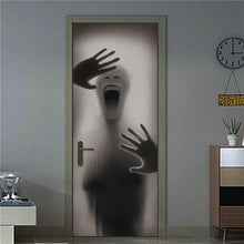 Load image into Gallery viewer, 2PCS/Set Black Geometric Door Sticker Home Decor Self Stick Wallpaper