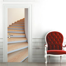 Load image into Gallery viewer, Retro Wooden Door Stickers PVC Waterproof Wallpaper For Doors
