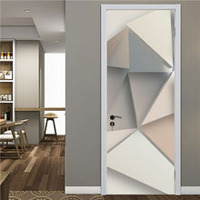Load image into Gallery viewer, 2PCS/Set Black Geometric Door Sticker Home Decor Self Stick Wallpaper
