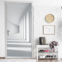 Load image into Gallery viewer, 2PCS/Set Black Geometric Door Sticker Home Decor Self Stick Wallpaper
