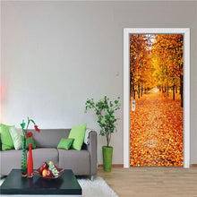 Load image into Gallery viewer, 2PCS/Set Black Geometric Door Sticker Home Decor Self Stick Wallpaper
