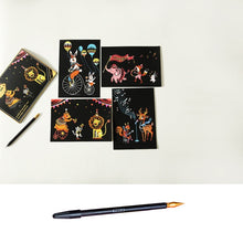Load image into Gallery viewer, 4pcs DIY Drawing Painting Rainbow Scratch Art Mini Notes
