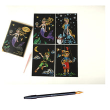 Load image into Gallery viewer, 4pcs DIY Drawing Painting Rainbow Scratch Art Mini Notes
