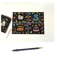 Load image into Gallery viewer, 4pcs DIY Drawing Painting Rainbow Scratch Art Mini Notes
